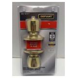 Defiant keyed entry lock polished brass finish