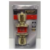 Defiant keyed entry lock polished brass finish