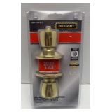 Defiant keyed entry lock polished brass finish