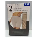 $20 2 pack slip shorts size large