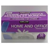 Home and office trash bags 10 gallon box open