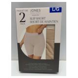 $20 2 pack slip shorts size large
