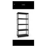 Pallet of tuff plastic shelving no legs and clips