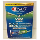 Crest Scope tooth paste- open box