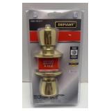 Defiant keyed entry lock polished brass finish