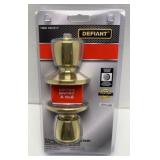 Defiant keyed entry lock polished brass finish