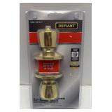Defiant keyed entry lock polished brass finish