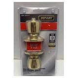 Defiant keyed entry lock polished brass finish
