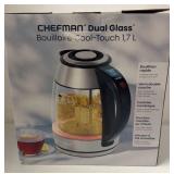 $40 Chefman Dual Glass Kettle. Not tested