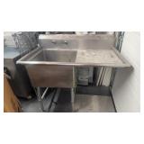 Single Sink With Rich Hand Drain Tray. 50 Inch