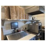 Stainless Steel Overhead Shelving Approx 16 Ft