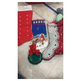 Christmas Stockings , Decorations , And A Plate
