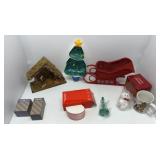 Vintage Holiday Decorations And Avon Gift Items