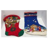 Vintage Quilted Christmas Stockings
