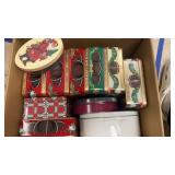 Christmas Empty Cookie Tin Cans