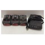 3 Bosh 18volt Batteries With Charger