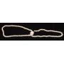 14K White Gold Double Strand Necklace.