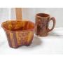 Brown Pottery Bowl Ceramic - 1 Mug Brown Pottery C