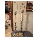 2 Vintage Brass Lamps