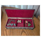 Jewelry box with vintage jewelry
