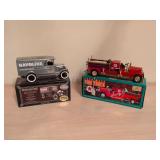 1990s Ertl bank 1929 Mac Firetruck and 2003 RC2 1927 Havoline Graham panel delivery truck special edition