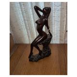 12.5" Lady on Rock Sculpture