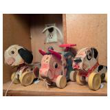 Fisher Price: Butch the Pup #333, Pinky Pig #695 and Woody Wagger #465
