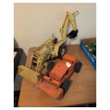 1950s Structo #340 loader and 1989 Ford 7500 Loader