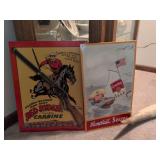 Cambells Soup and Red Ryder tin signs