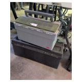 2 portable tool boxes: Rubbermaid and Contico