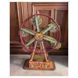 J Chein Hercules tin litho wind-up ferris wheel