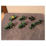 6 John Deere tractors and truck