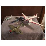 4 planes: Shuco microjet #1031, Blue Angels, Texaco Douglas DC-13 and P-47 Thunderbolt