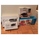 Be basicessentials 10" cast iron skillet, 2 piece oval fajita set, 2 piece oval sizzler plate, Chef