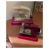 Vintage Straco toy sewing machine and Vintage Casige toy sewing machine