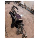Set of misc. golf clubs in Titleist golf bag