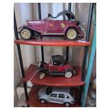 Hubley #854 Model A Ford, S-1925 Red rover friction car and Toymax PT Cruiser