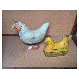 Wyandotte Suzie the Happy Hen, Baldwin Mfg. chicken on nest