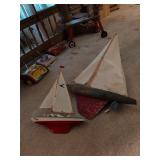 Vintage Keystone and Seifert toy sailboats