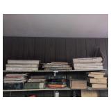 3 shelves: Auto manuals, wiring and vacuum diagrams and misc.
