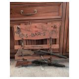 2 Wyandotte double barrel cork rifles with stand
