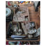 Vintage napkin holders, candle holders, dishes and misc.