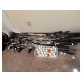 Golf clubs and balls