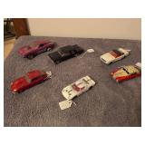 Corgi 335 Jaguar E type 2+2 , Tootsie 1963 Corvette, Dinky #215 Ford GT, Dinky 1965 Frod Mustang Fastback 2+ 2 #161, Vintage Russian CCCP and metal friction car