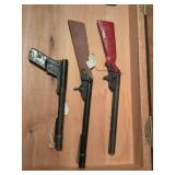 Wyandotte popgun #17, Red Ryder dart gun, Wyandotte cork gun