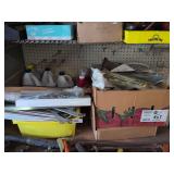 Metal brackets, other shelving support items and cleaners