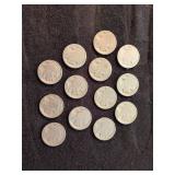 13 Indian head nickels