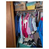 Left Side of Closet: Vintage Shoes, Clothing, Home Decor
