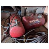 Two Air Tanks, Hoses, and Extension Cord