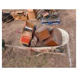 Vintage Radios, Tackle, Toaster and Wheelbarrow